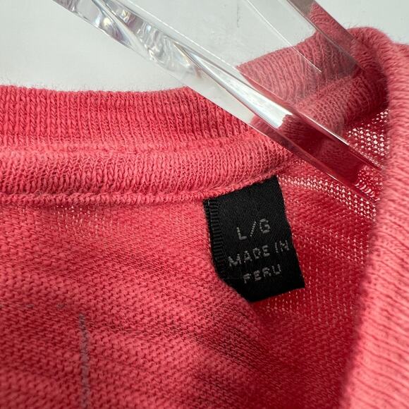 ATM Tank Top Womens L Red Pink Basic Classic Tee T Shirt Staple Capsule - Picture 5 of 7